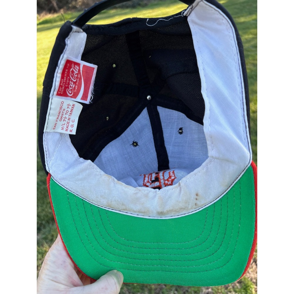 Vintage San Francisco Giants Hat Snapback Black Red Coca Cola Cap Day MLB SF - Picture 5 of 5